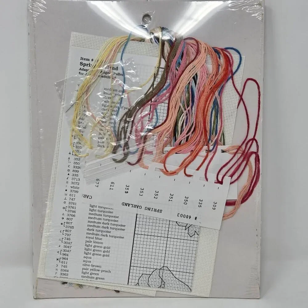 DREAMSICLES SPRING GARLAND COUNTED CROSS STITCH KIT 48003 7